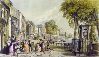 Uitzicht op Cheyne Walk, Chelsea, 1840 door William Parrott